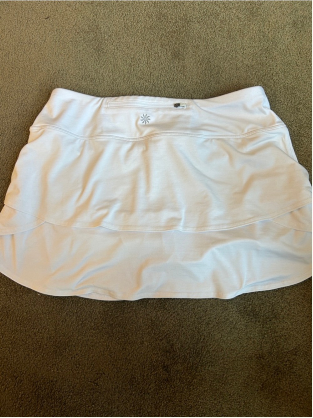 Athleta M Tall Skort Track Stripe Swagger Skort White - Picture 4 of 8